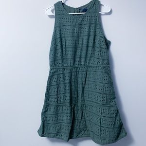 Gap Green Eyelet Dress Size 14